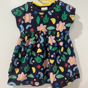 Hanna Andersson Floral Print Dress 12-18M